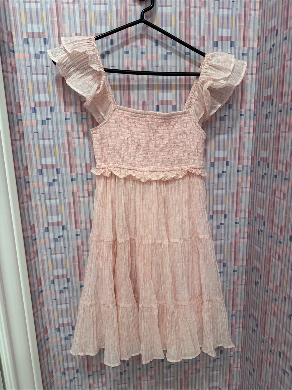 Altar’d State pink floral dress.